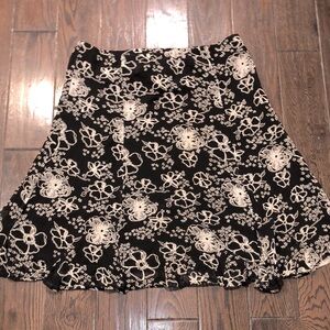 JENNIFER MOORE COLLECTION black and white floral skirt size 16